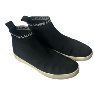 MICHAEL KORS Skyler Sock Sneakers Black Knit High Top Trainers Shoes Women's 8M